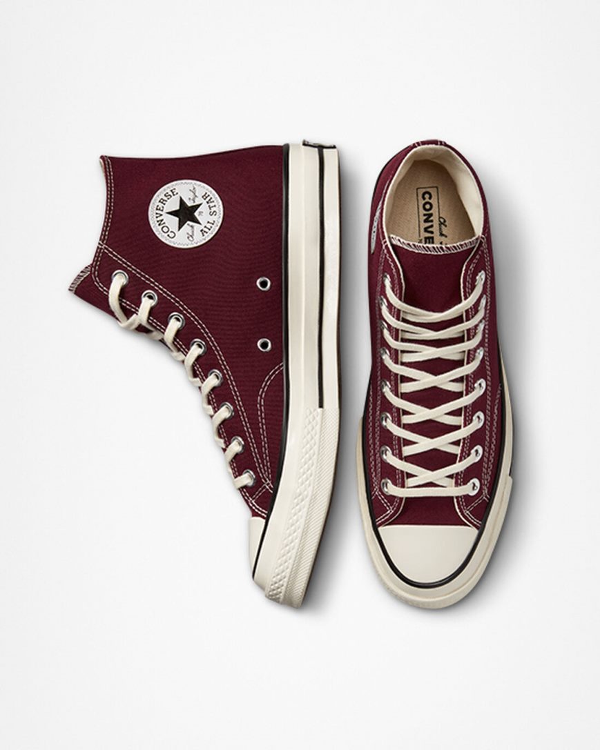 Tenisky Vysoke Converse Chuck 70 Platene Damske Tmavo Červené Čierne | SK HPQIR4